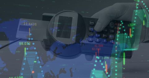 Financial Data Processing Across Digital Payment Terminal - Download Free Stock Images Pikwizard.com