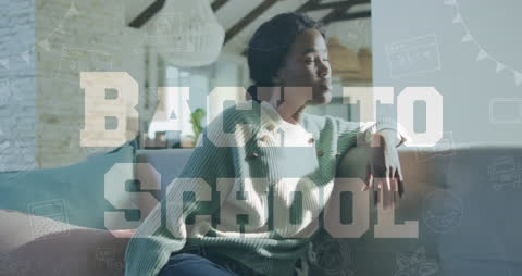 Student Relaxing at Home with Inspirational Text