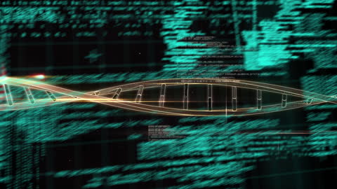 Abstract Digital DNA Strand with Data Streams