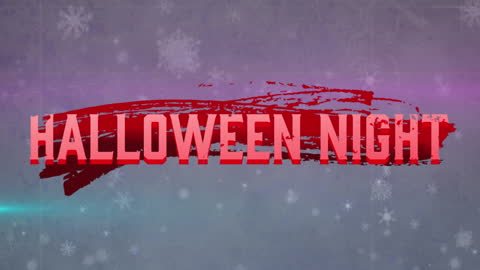 Halloween Night Text With Snowfall Effect