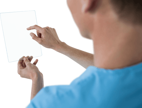 Male Nurse Using Transparent Glass Sheet for Medical Analysis - Download Free Stock Videos Pikwizard.com