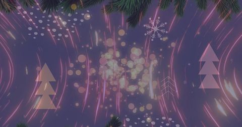 Abstract Winter Wonderland with Modern Holiday Elements