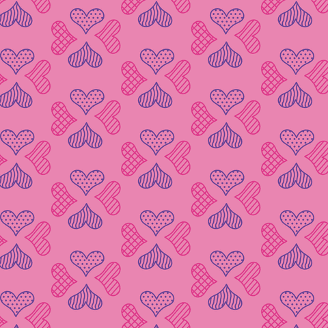 Seamless Transparent Pattern with Pink and Blue Hearts on Pink Background - Download Free Stock Videos Pikwizard.com