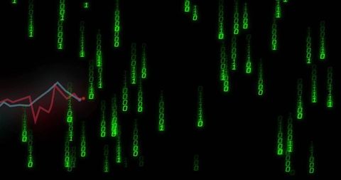 abstract digital streaming code with line graph - Download Free Stock Images Pikwizard.com