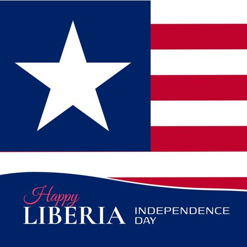 Liberian Independence Day Celebration Graphic with Flag - Download Free Stock Templates Pikwizard.com