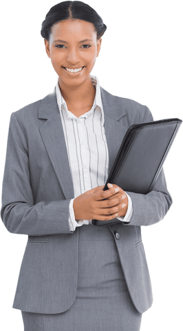 confident businesswoman holding essential documents transparent background - Download Free Stock Videos Pikwizard.com