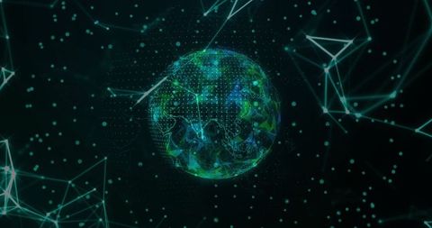 Futuristic Global Network of Data and Connections - Download Free Stock Images Pikwizard.com