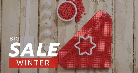 Big Winter Sale Announcement with Christmas Decorations - Download Free Stock Images Pikwizard.com
