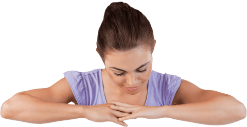 Transparent Woman Holding Blank Card Peacefully - Download Free Stock Videos Pikwizard.com
