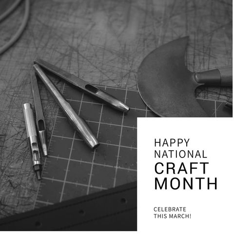 craftsmanship tools laid out for national craft month celebration - Download Free Stock Templates Pikwizard.com