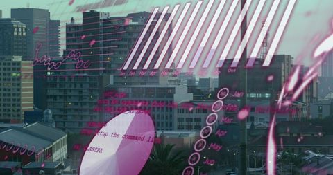 Digital Composite of Urban Skyline with Technology Interfaces - Download Free Stock Images Pikwizard.com