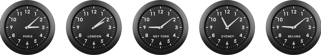 Digital Clocks Showing Different Time Zones on Transparent Background - Download Free Stock Videos Pikwizard.com