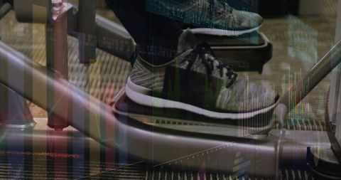 Elliptical Exercise with Financial Data Overlay for Modern Fitness