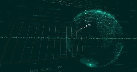 Futuristic Globe and Graphs Depicting Financial Data Analysis - Download Free Stock Images Pikwizard.com