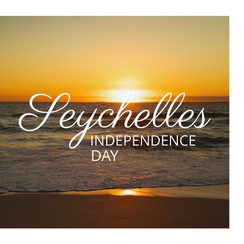 Seychelles Independence Day Sunset Beach Celebration - Download Free Stock Templates Pikwizard.com