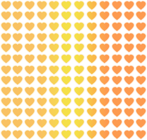 Yellow Orange Heart Pattern on Transparent Background - Download Free Stock Videos Pikwizard.com