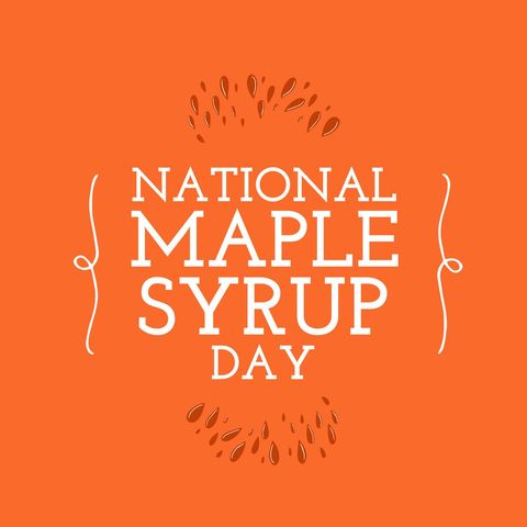 National Maple Syrup Day Celebration Design Orange Background - Download Free Stock Templates Pikwizard.com