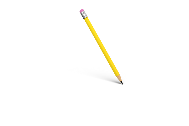 Yellow Pencil Floating Against Transparent Background with Eraser - Download Free Stock Videos Pikwizard.com