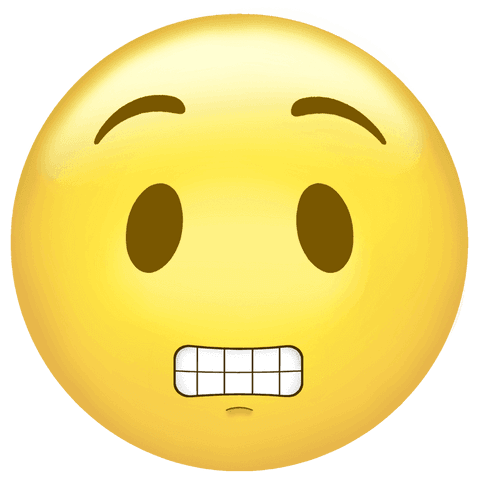 Anxious Emoticon with a Grimacing Expression on Transparent Background - Download Free Stock Videos Pikwizard.com