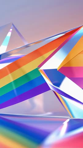 Vertical Looping Holographic Prism Reflecting Rainbow Light with Gradient Shifting