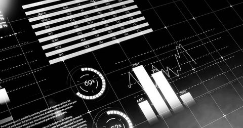 Futuristic Data Processing and Statistics Interface - Download Free Stock Images Pikwizard.com