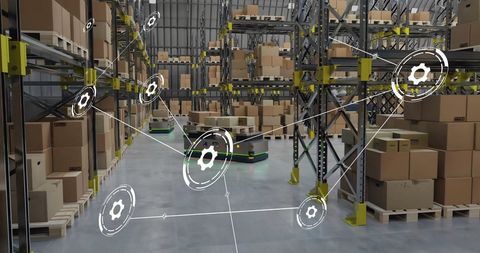 Smart warehouse robotics with digital network interface