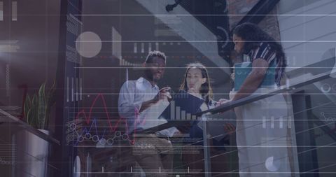 Diverse Business Team Discussing Digital Data Analytics - Download Free Stock Images Pikwizard.com