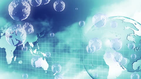 Global Network Connections Visualization Digital Interface