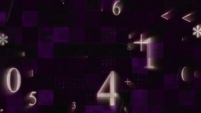 This video showcases glowing white numbers and icons floating on a purple and black digital background. Symbolizing concepts like technology, data analysis, mathematics, and digital identity, it is perfect for illustrating articles or presentations about technology trends, coding, or digital transformations. Ideal for use in educational materials, tech blogs, or backgrounds in technology-related presentations.