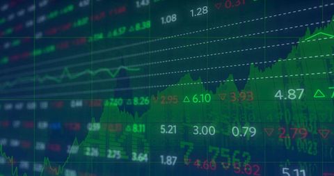 Digital Interface with Financial Data Displayed on Screen - Download Free Stock Images Pikwizard.com