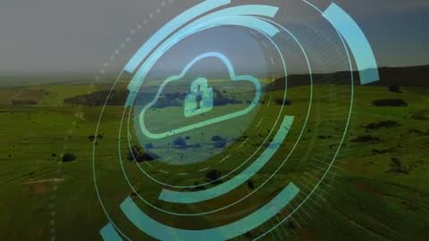 Futuristic Security Technology in Farmland Concept