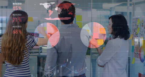 Diverse Business Team Discussing Global Data and Digital Strategy