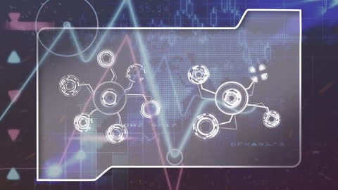 Digital Interface with Global Connection Icons