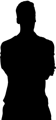 Silhouette of Sportsman on Transparent Background Illustration