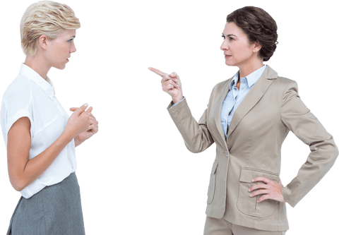 Transparent Angry Businesswoman Scolding Coworker in Office Setting - Download Free Stock Videos Pikwizard.com