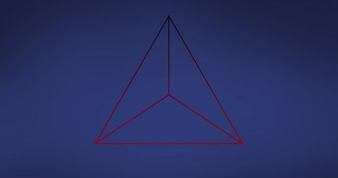 Abstract 3D Red Triangle on Blue Background - Download Free Stock Images Pikwizard.com