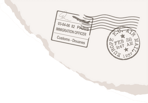 Vintage Postal Service Stamps Corner with Torn Paper Transparent - Download Free Stock Videos Pikwizard.com