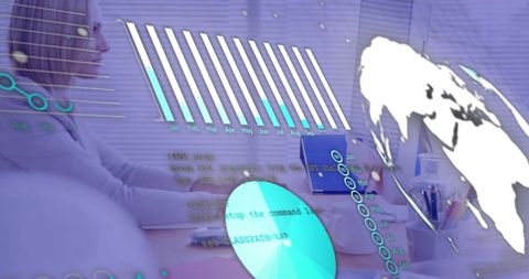 Businesswoman Analyzing Financial Data on Digital Platform