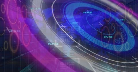 Futuristic Digital Interface with Data Circles - Download Free Stock Images Pikwizard.com