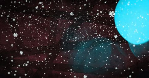 Magical Winter Night with Snowflakes and Blue Flare - Download Free Stock Images Pikwizard.com