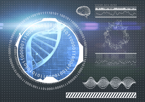 Digital Interface with DNA and Data Processing on Transparent Background - Download Free Stock Videos Pikwizard.com