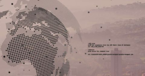Global Business Data Processing Over Cityscape - Download Free Stock Images Pikwizard.com