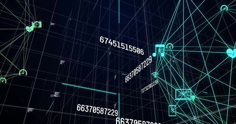 Futuristic Digital Grid with Data and Network Connections - Download Free Stock Images Pikwizard.com