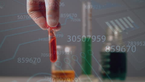 Laboratory Hand Holding Sample in Data-Driven Scientific Environment