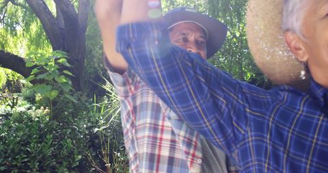 Joyful Outdoor Selfie in Lush Garden