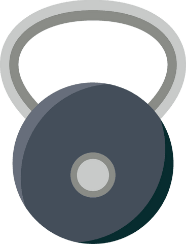 minimalist flat-design kettlebell on transparent background - Download Free Stock Videos Pikwizard.com