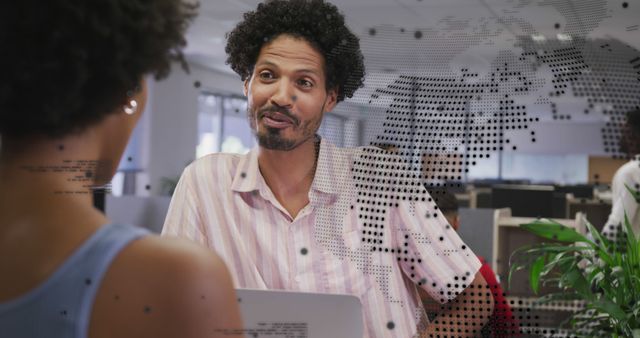 Businessman Discussing Project with Colleague in Modern Office - Download Free Stock Images Pikwizard.com