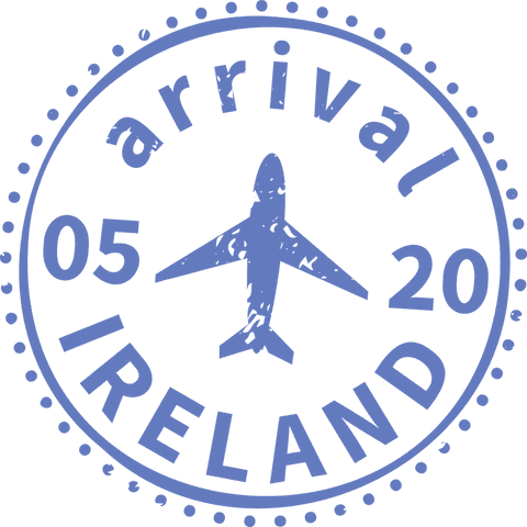 transparent blue arrival stamp with plane and ireland text - Download Free Stock Videos Pikwizard.com