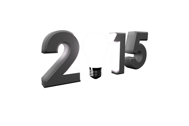 Transparent 2015 Text with Light Bulb, Celebration and Idea Concept - Download Free Stock Videos Pikwizard.com