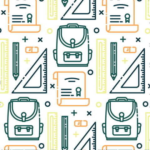 Seamless Pattern of School Items on Transparent Background - Download Free Stock Videos Pikwizard.com